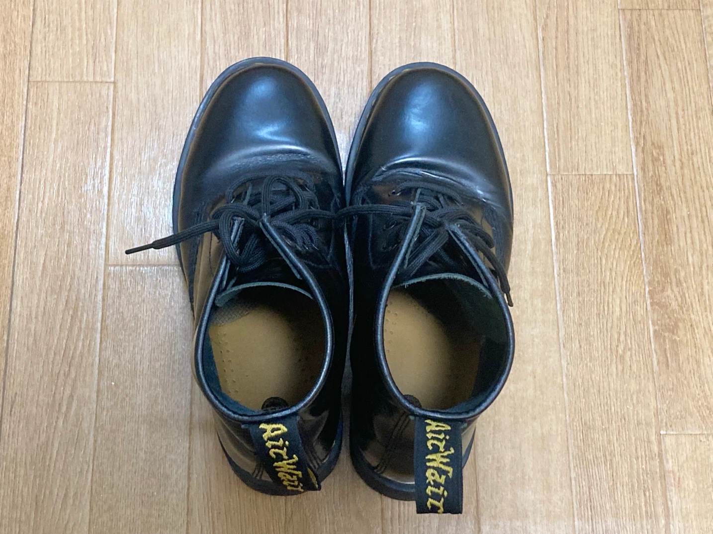 Dr,Martens ドクターマーチン8ホール UK8 イエローステッチ 擦り減り対策済みの写真8枚目