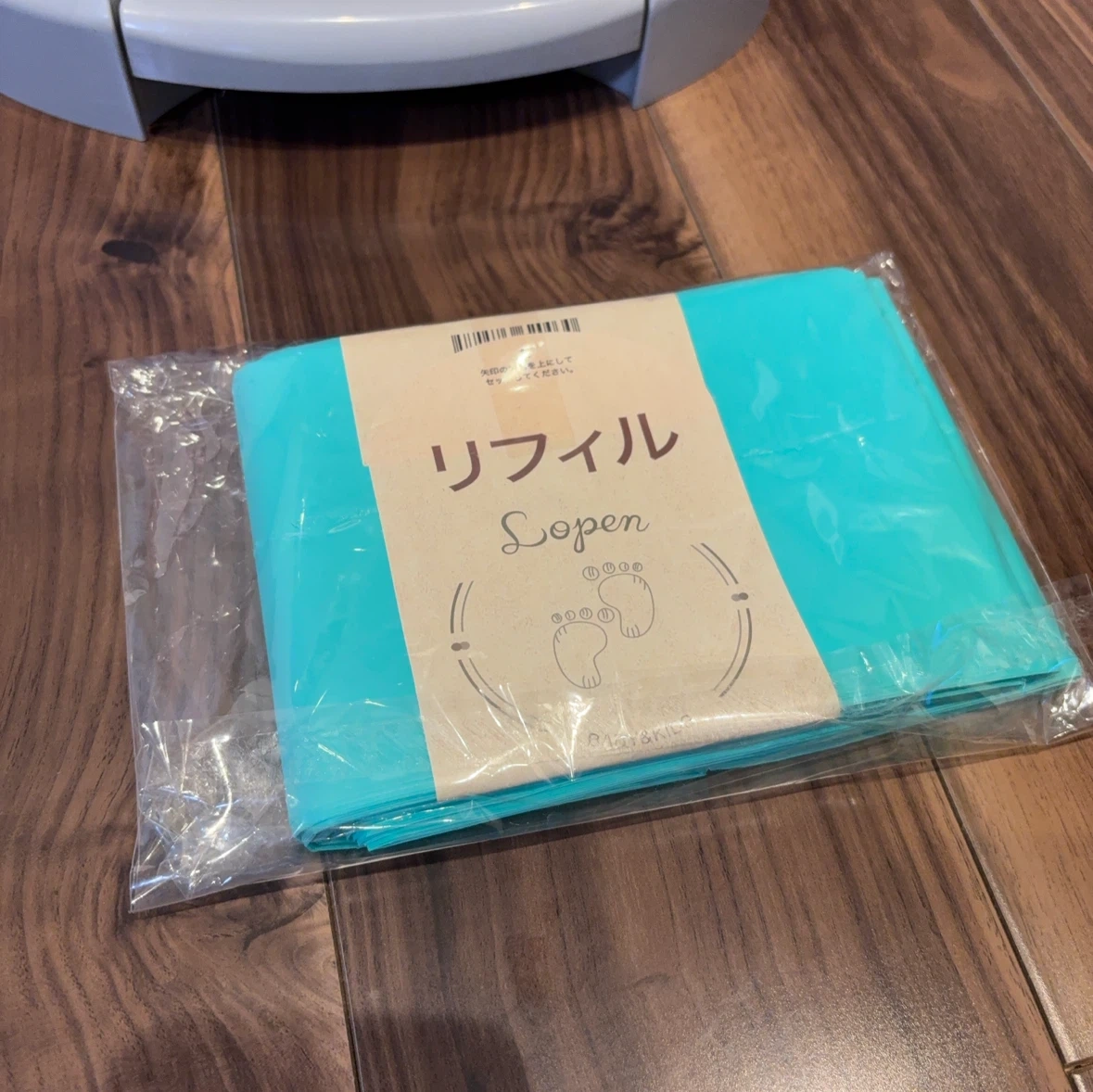 美品。おむつ用ゴミ箱 korbell おむつペール ホワイト 袋付きの写真8枚目