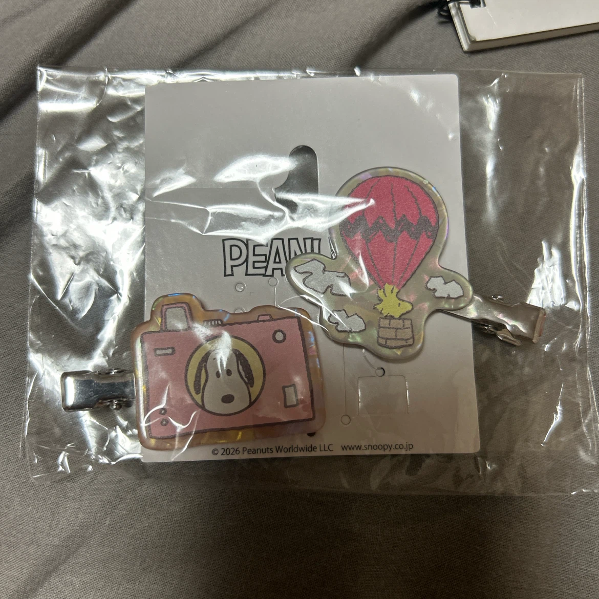 スヌーピー ヘアクリップ 2個セット