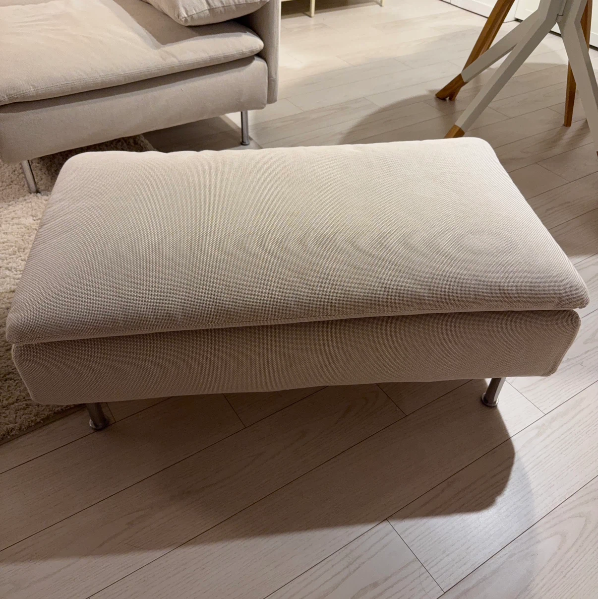 【美品】IKEA ソーデルハムン オットマンハーフ