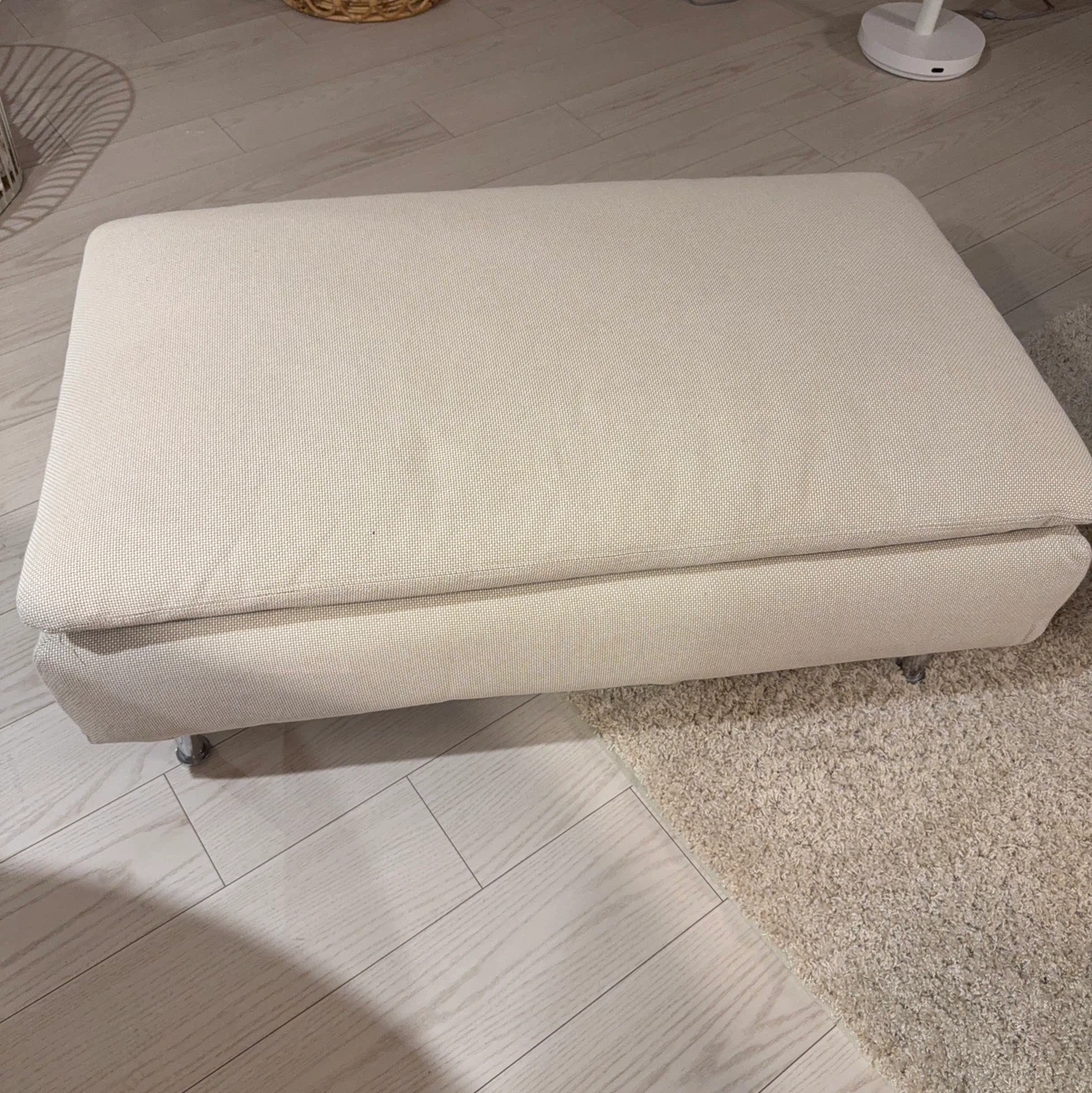 【美品】IKEA ソーデルハムン オットマンハーフの写真4枚目