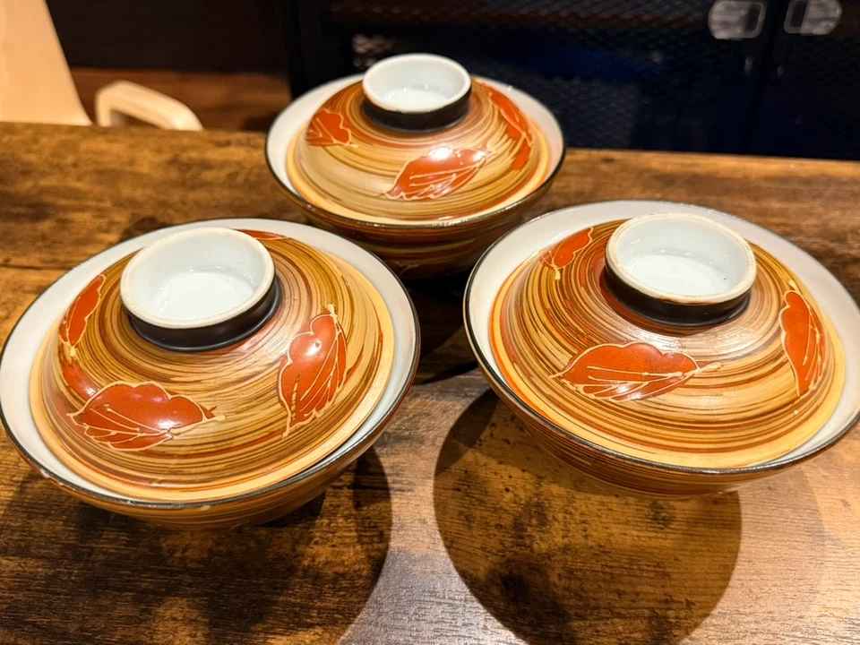 蓋付き 抹茶碗 3客セット 陶器の写真3枚目