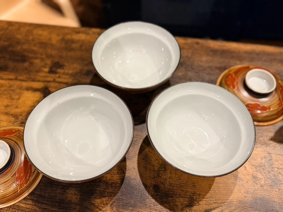 蓋付き 抹茶碗 3客セット 陶器の写真7枚目