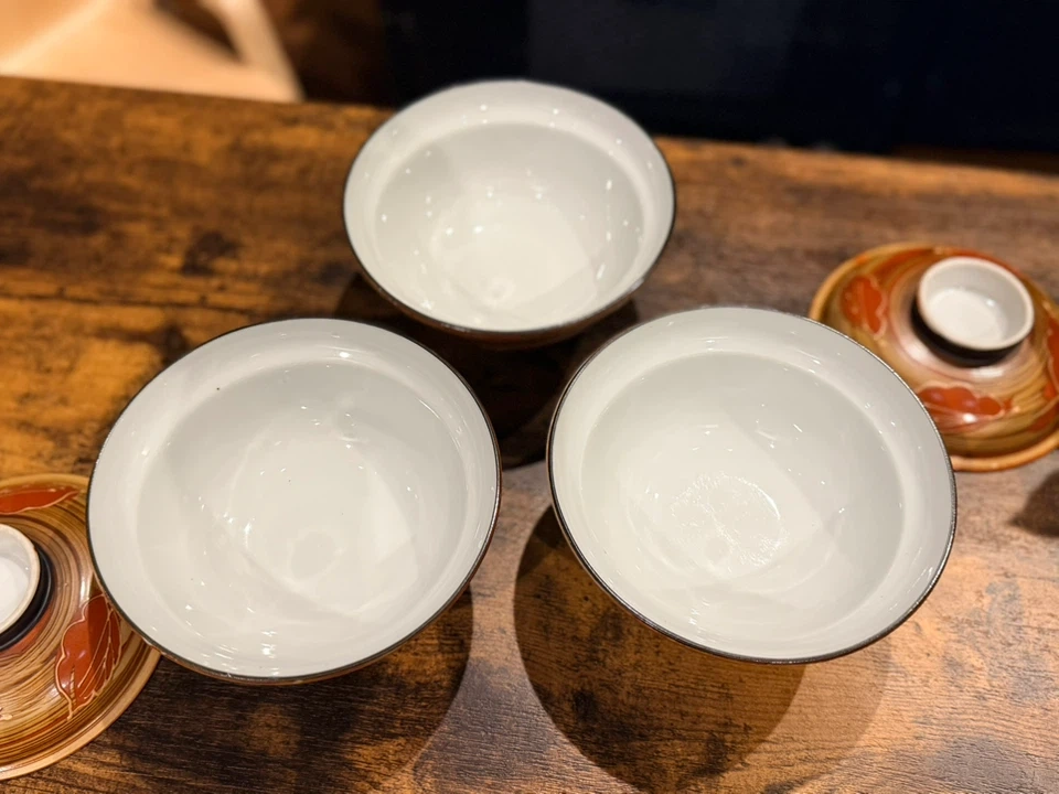 蓋付き 抹茶碗 3客セット 陶器の写真7枚目