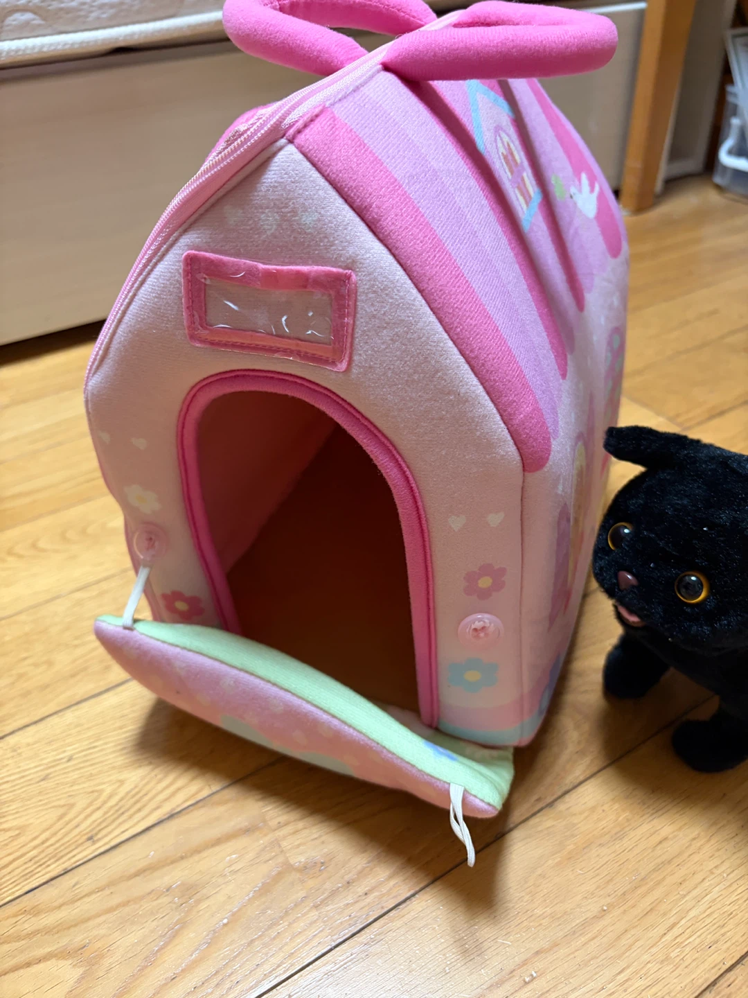 犬のぬいぐるみ用 ハウス型キャリーバッグ