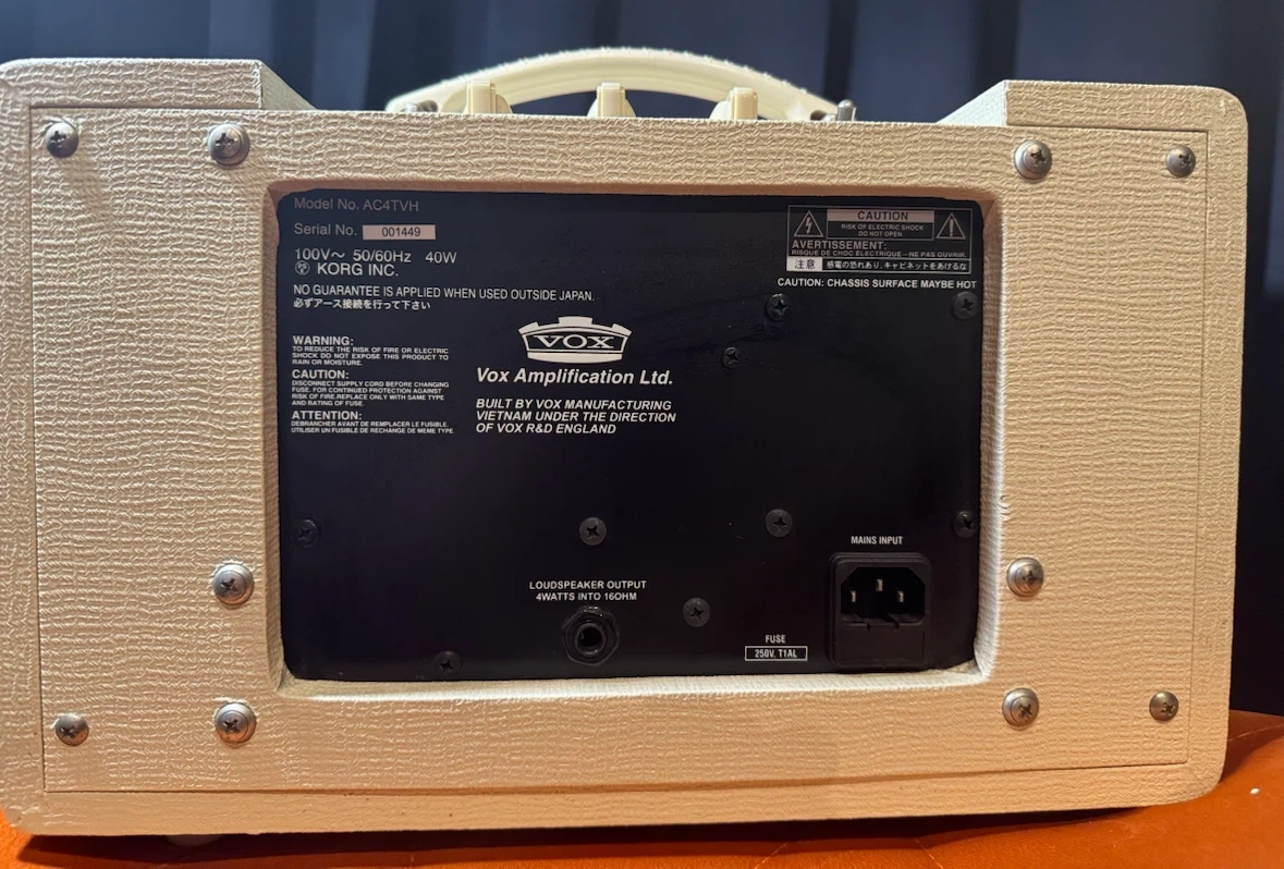 VOX AC4TVH 真空管アンプヘッド 美品 整備済 新品チューブ交換済 4W/1W/1/4W 極上クランチ 宅録の写真3枚目