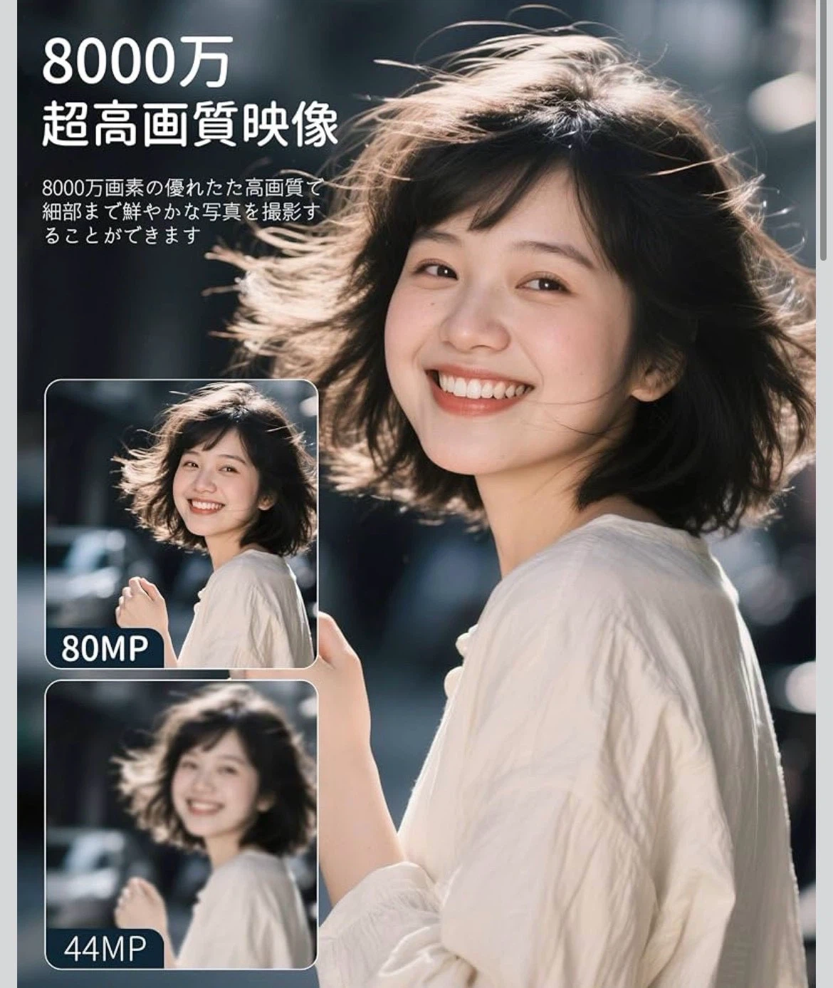 ビデオカメラ 4K 80MP 3.0" 回転スクリーン IRナイトビジョンの写真2枚目