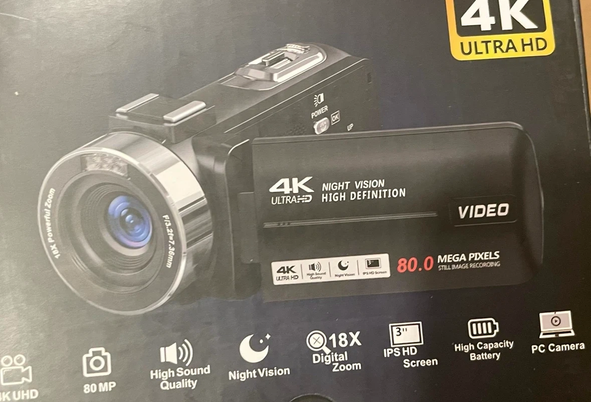 ビデオカメラ 4K 80MP 3.0" 回転スクリーン IRナイトビジョンの写真9枚目
