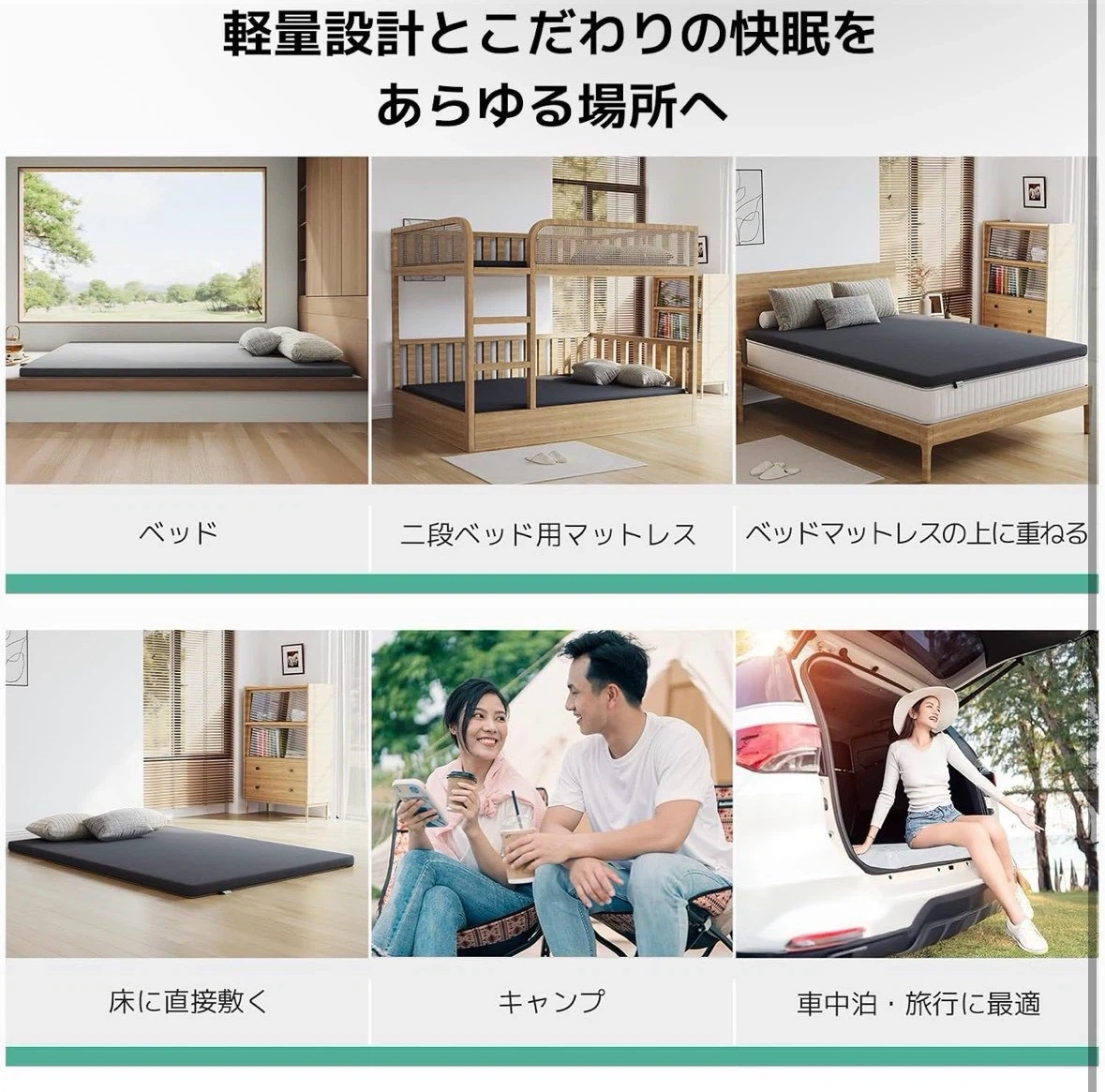 マットレス ダブル 高反発マットレス 厚さ7cm 硬め200N 高密度ウレタンの写真8枚目