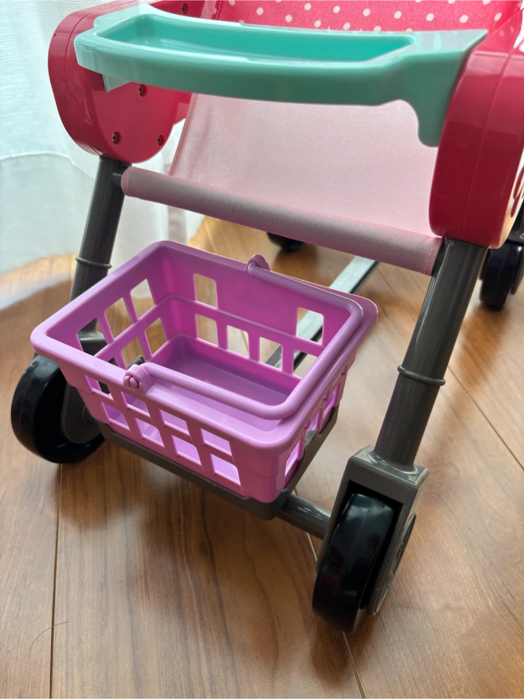 ぽぽちゃん おかいものベビーカー ピンクの写真3枚目