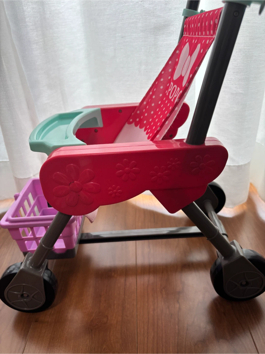 ぽぽちゃん おかいものベビーカー ピンクの写真4枚目