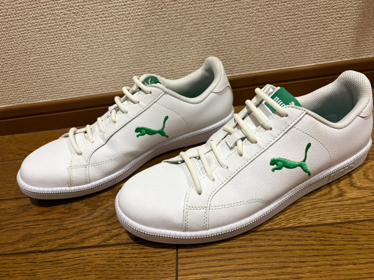 プーマ スニーカー 26cm 白×緑