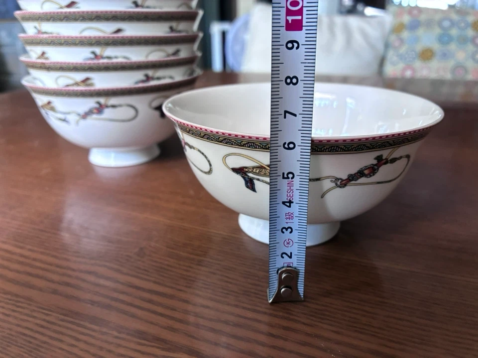 陶器 スープ腕 6客セット レトロ柄の写真6枚目