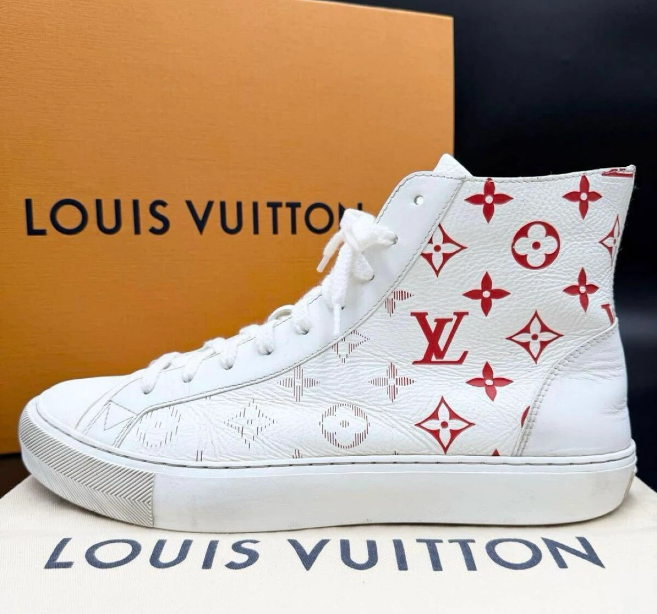 LOUIS VUITTON ルイヴィトン タトゥーライン モノグラム エンボス グラデーション メンズ スニーカー 26cm相当