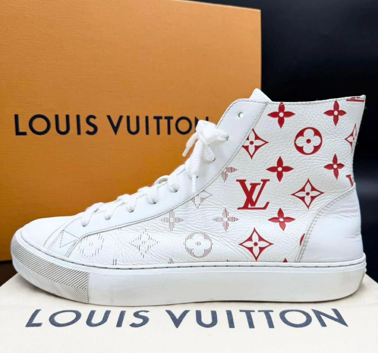 LOUIS VUITTON ルイヴィトン タトゥーライン モノグラム エンボス グラデーション メンズ スニーカー 26cm相当