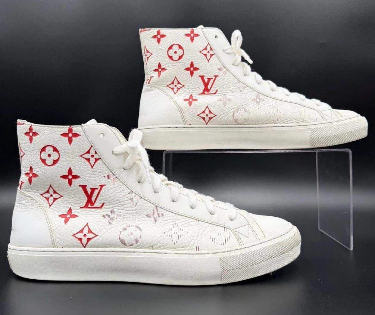 LOUIS VUITTON ルイヴィトン タトゥーライン モノグラム エンボス グラデーション メンズ スニーカー 26cm相当の写真3枚目