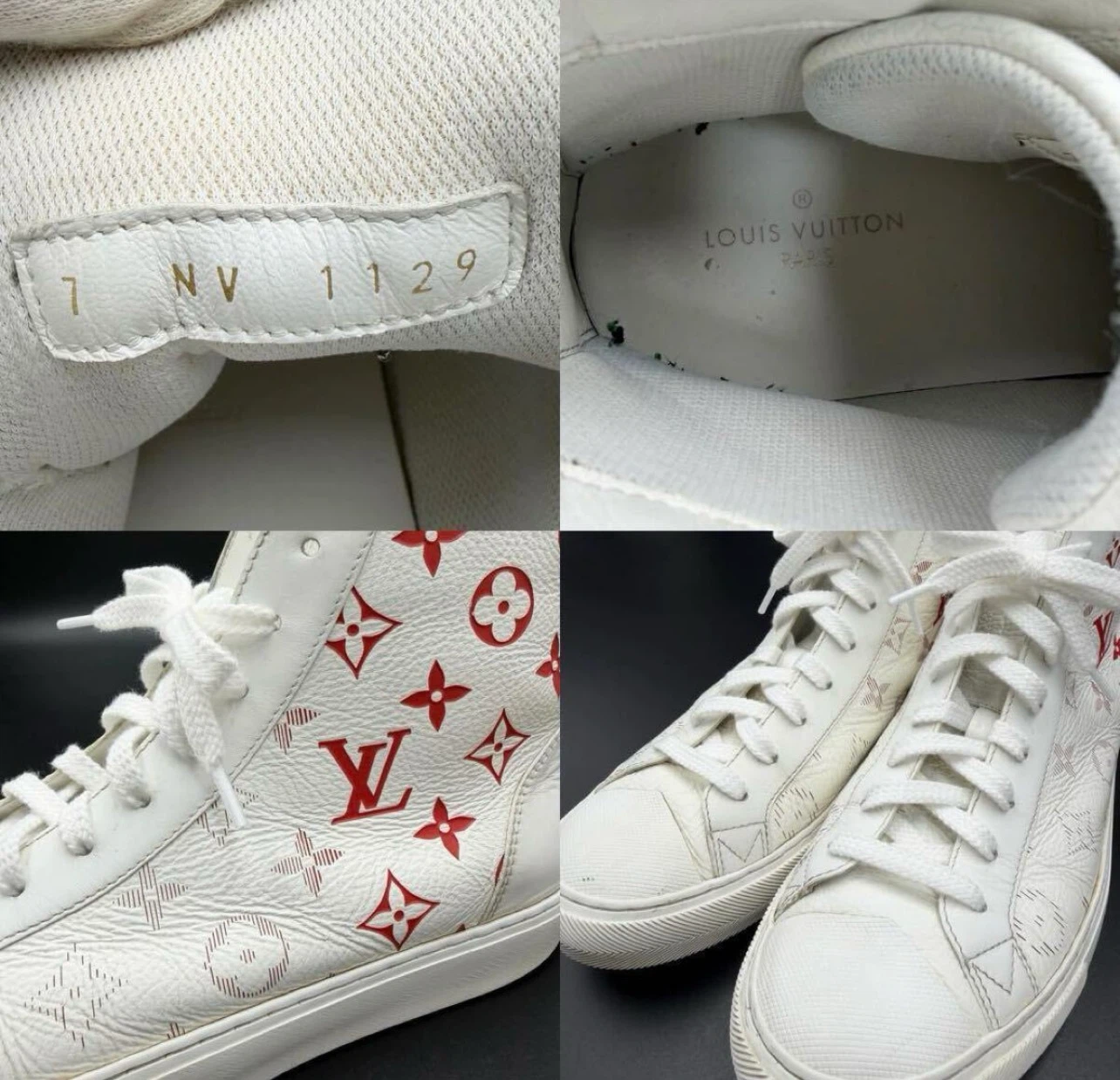 LOUIS VUITTON ルイヴィトン タトゥーライン モノグラム エンボス グラデーション メンズ スニーカー 26cm相当の写真10枚目