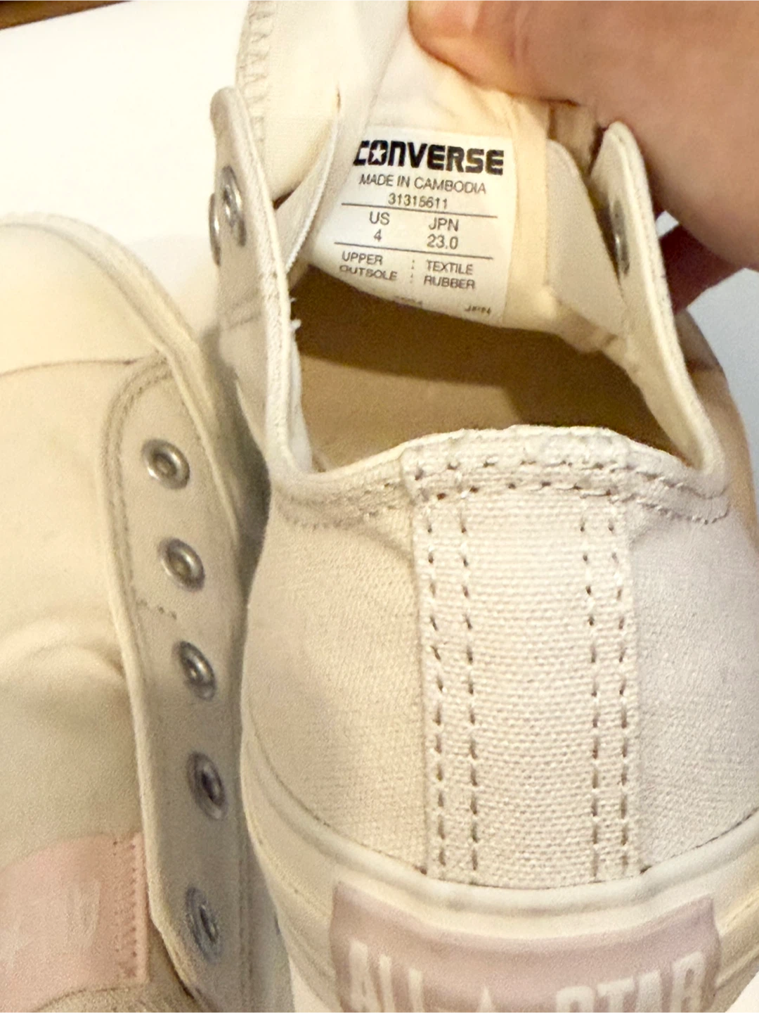 新品未使用！コンバース オールスター ホワイト 23cmの写真4枚目