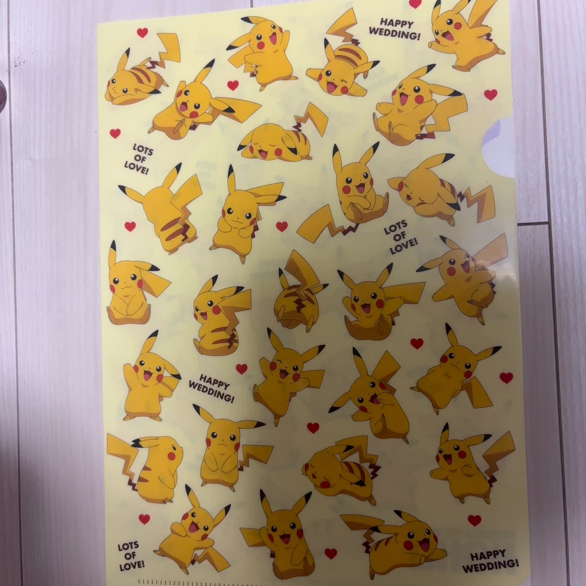ポケモン ピカチュウ クリアファイル ウェディング柄