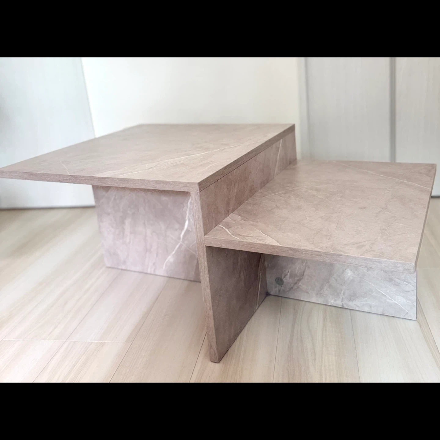 9/29まで‼️ センターテーブル 87cm 幅 大理石調の写真2枚目
