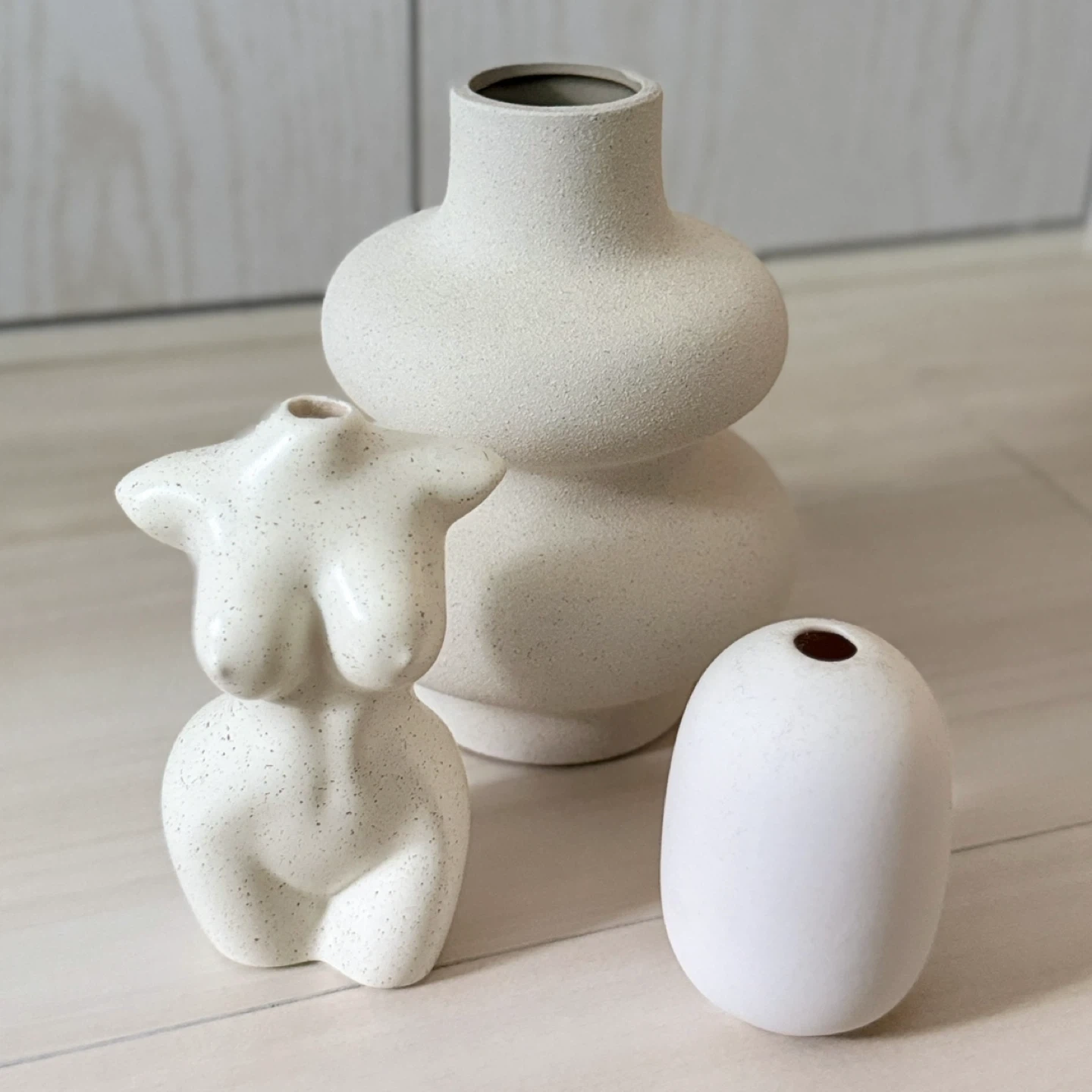 9/29まで‼️ 花瓶 3点セット 陶器 プラ オブジェ