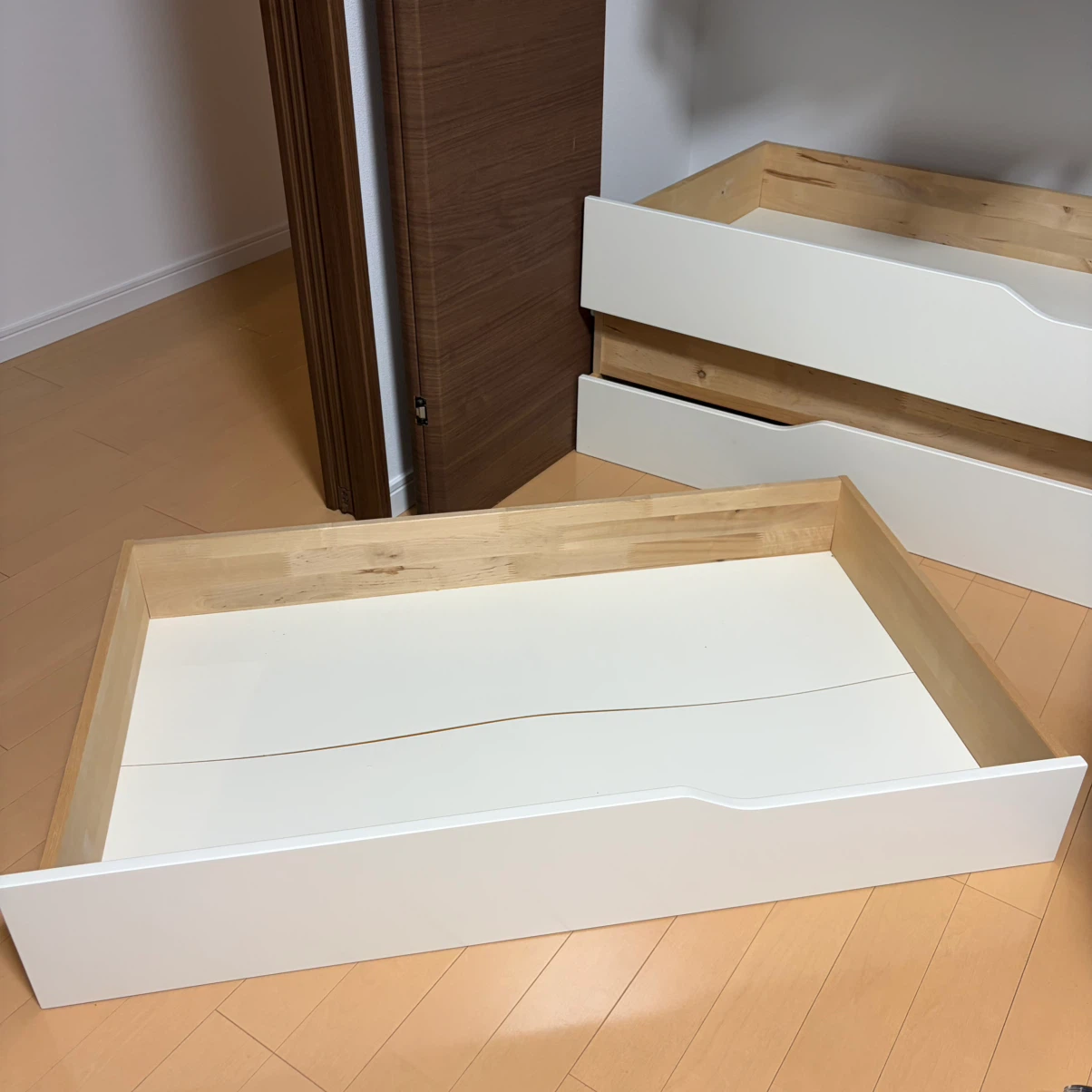 MANDAL 収納付きベッドフレーム セミダブル IKEAの写真4枚目