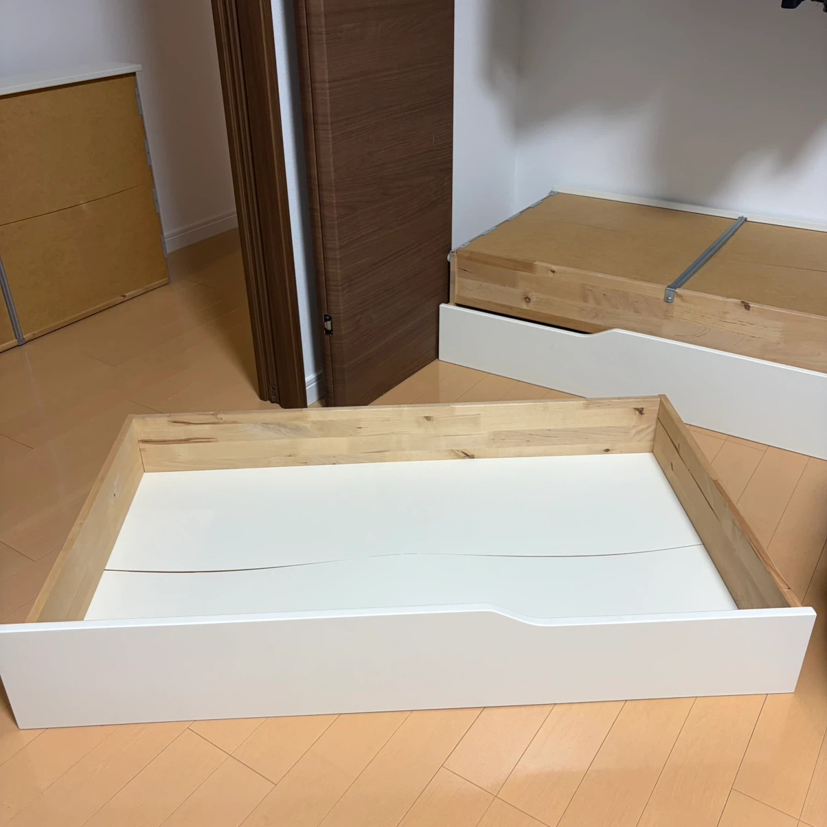 MANDAL 収納付きベッドフレーム セミダブル IKEAの写真5枚目