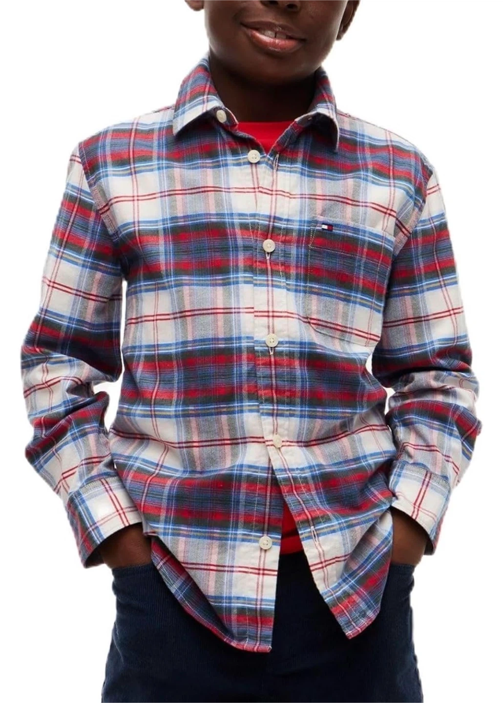 【新品未使用】 TOMMY HILFIGER チェックシャツ 115サイズの写真3枚目