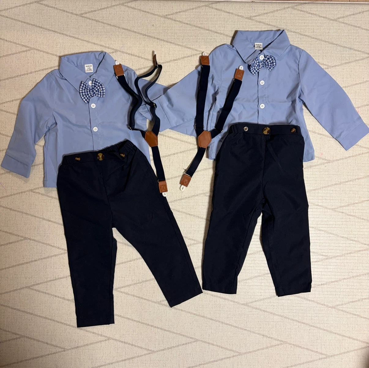 SHEIN フォーマルセットアップ 双子 2セット 12-18M