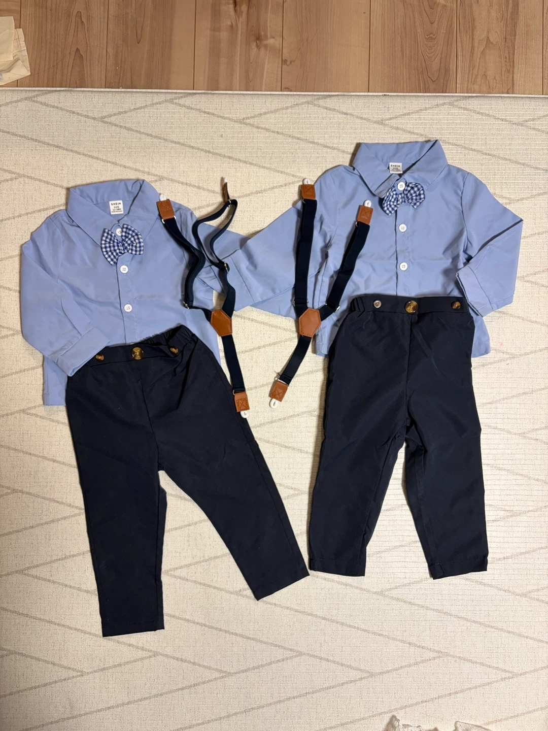 SHEIN フォーマルセットアップ 双子 2セット 12-18Mの写真5枚目