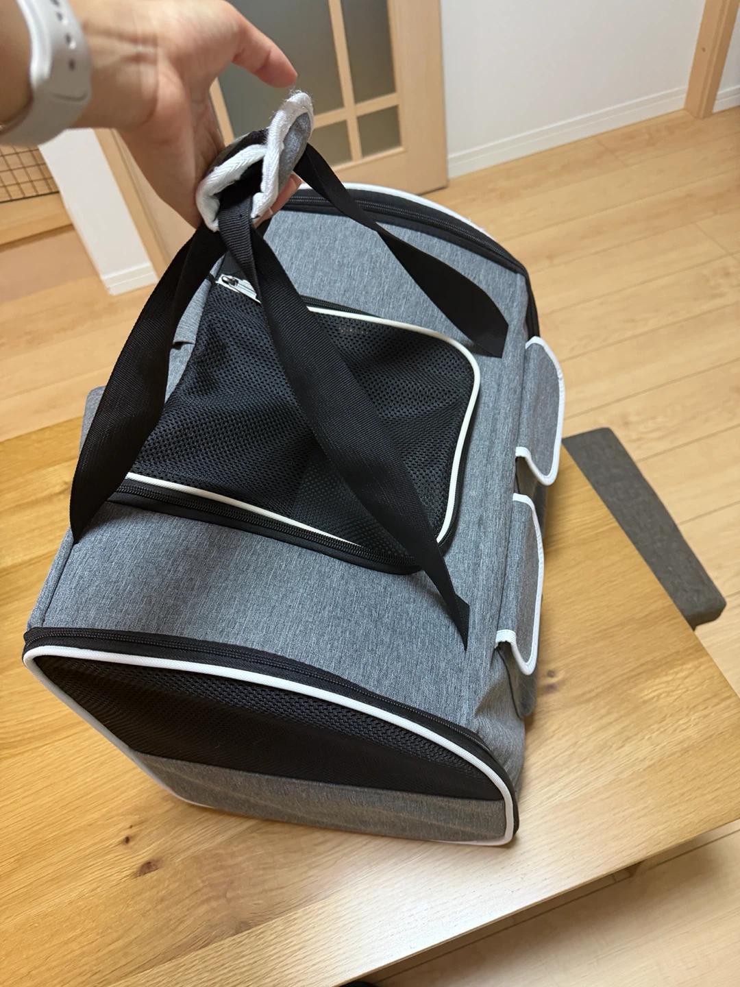 ペット用キャリーバッグ グレー