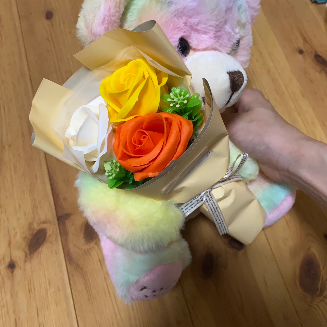 パステルカラー ぬいぐるみ 花束の写真2枚目