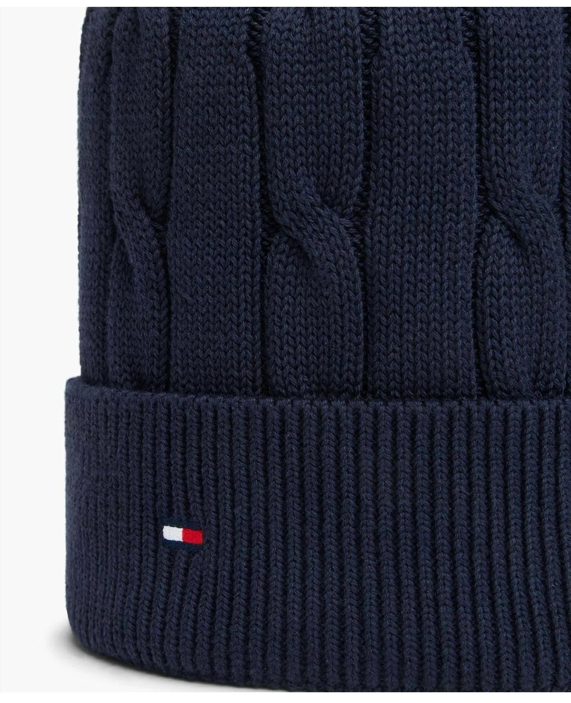 【新品未使用】 TOMMY HILFIGER エッセンシャルケーブルビーニー ネイビーの写真4枚目