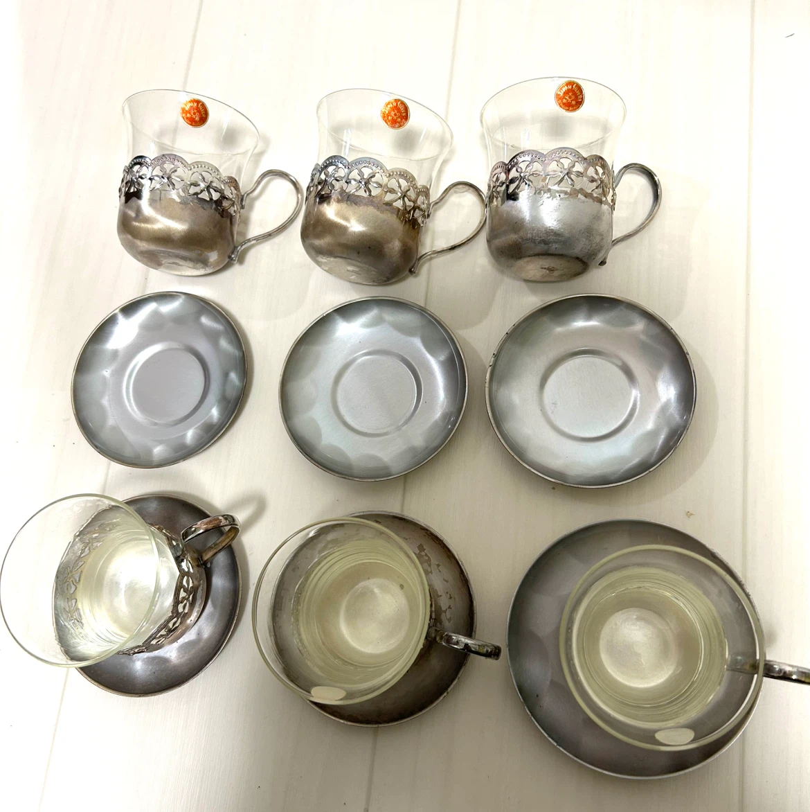 【未使用】昭和レトロ JAPAN SILVER Windsor カップ＆ソーサー 6客セットの写真3枚目