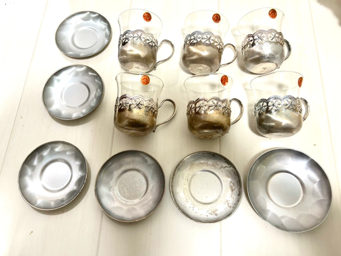 【未使用】昭和レトロ JAPAN SILVER Windsor カップ＆ソーサー 6客セットの写真9枚目