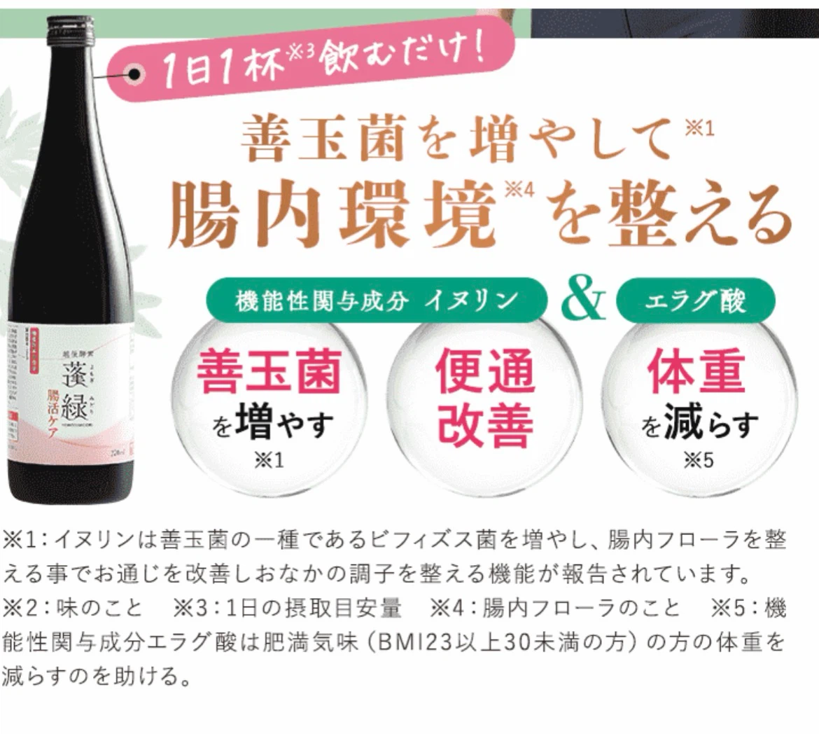 越後酵素 蓬緑 720ml 植物発酵飲料３本セットの写真6枚目