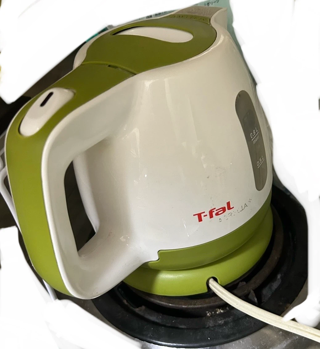 T-fal 電気ケトル 本体 0.8L ホワイト グリーン