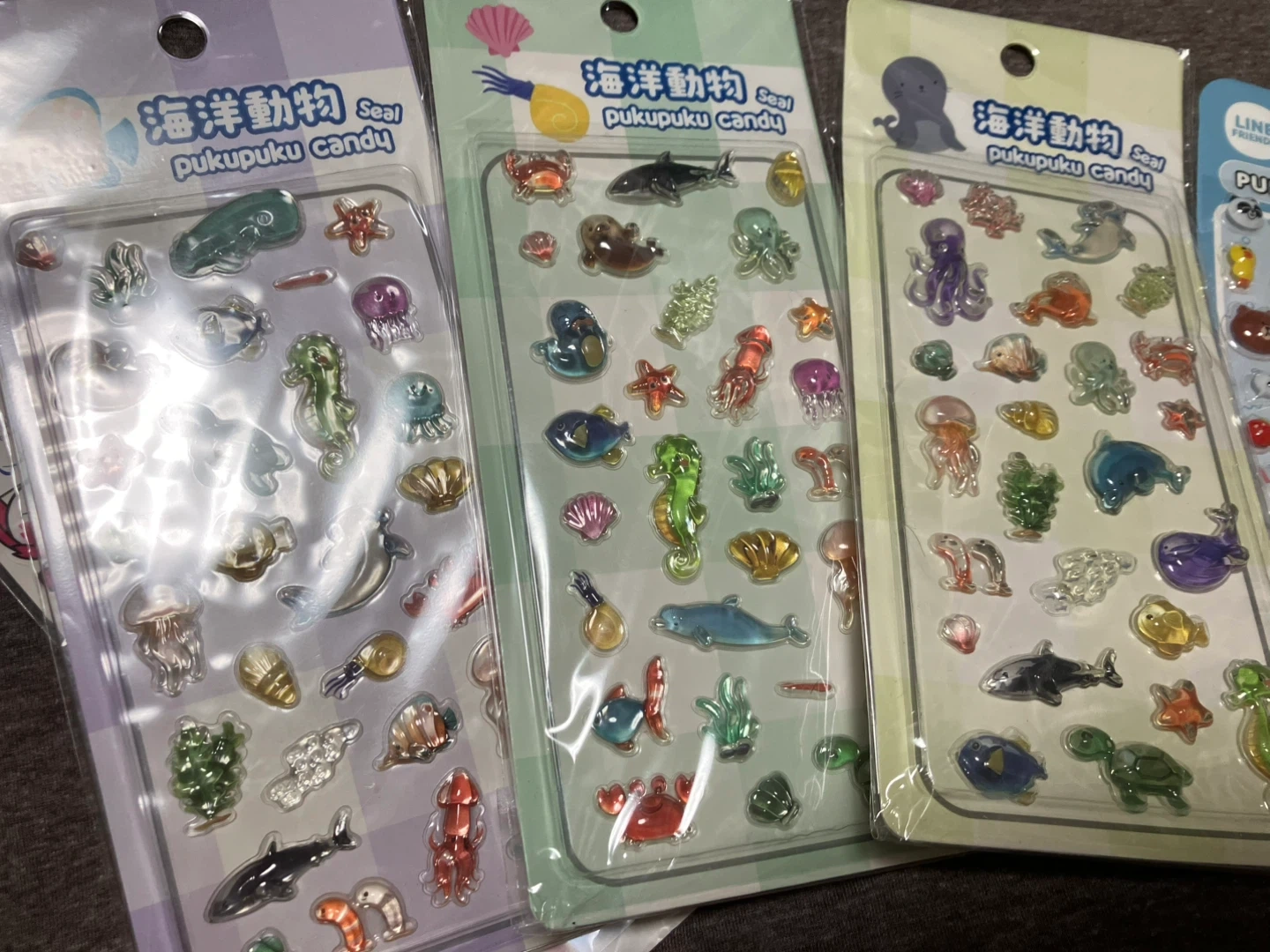 ぷくぷくシール 海洋生物 スヌーピー まとめ売りの写真2枚目