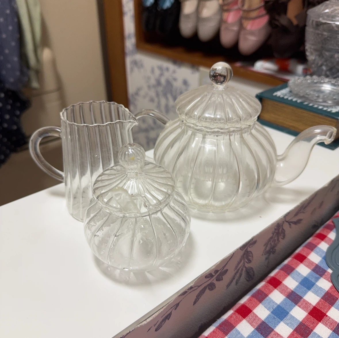 ガラス製 ティーセット 3点 natural kitchen