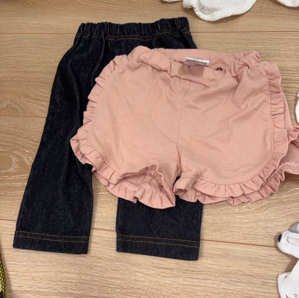 ベビー キッズ ボトムス 2点セット ピンク・ネイビー　60〜70cm