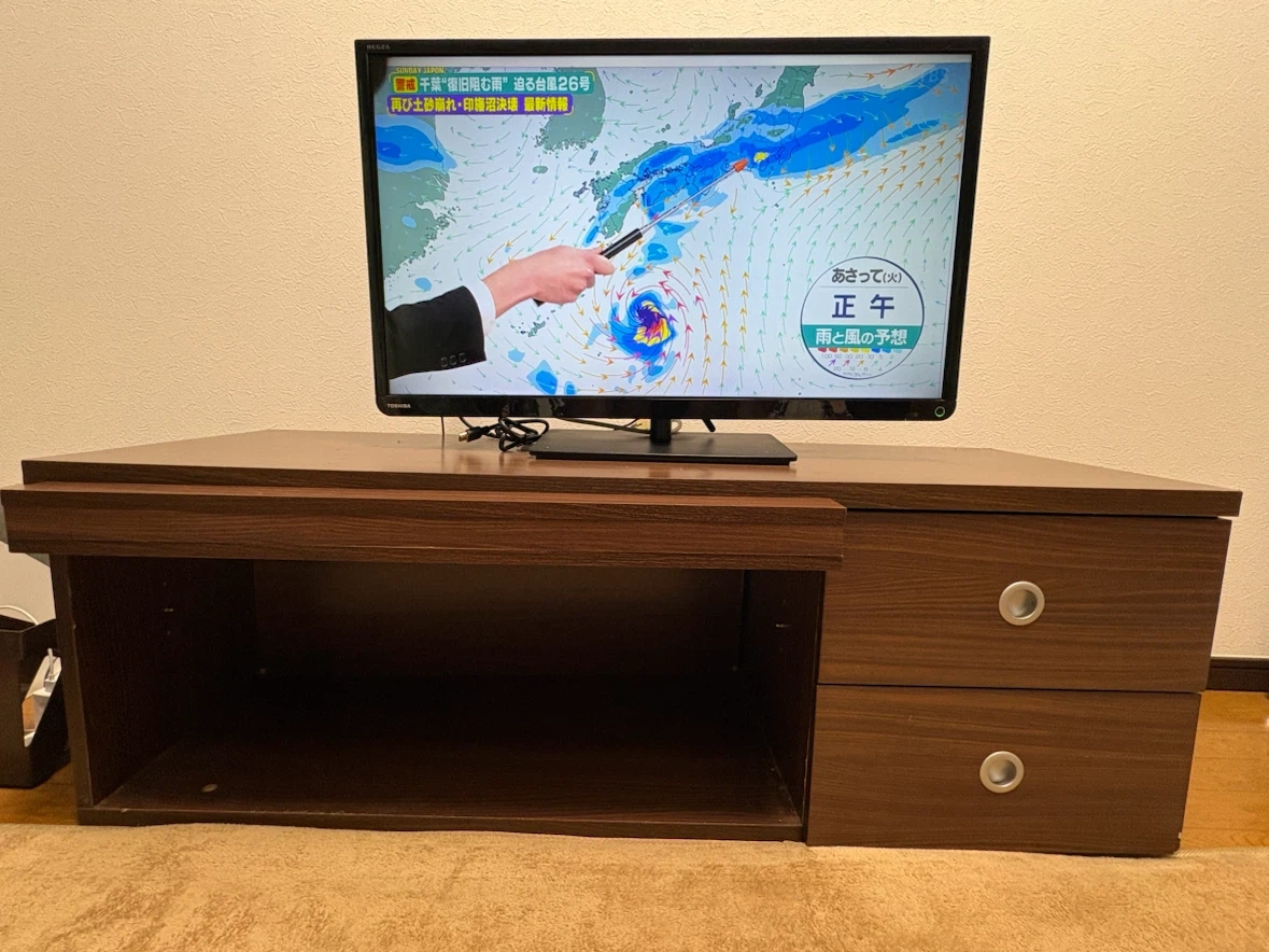テレビ台、テレビボード、木目調、収納付きの写真2枚目