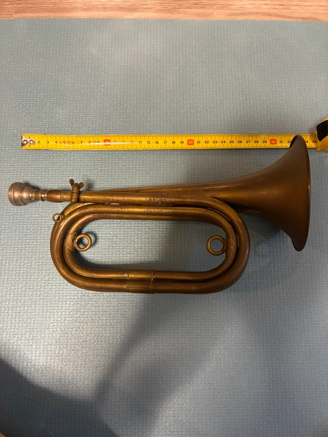 真鍮製 ビューグル ラッパ 管楽器 ビンテージ雑貨