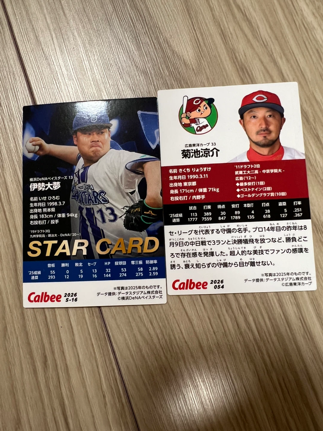 購入者プレゼント🎁カルビー プロ野球チップス 伊勢大夢 菊池涼介 2枚セットの写真2枚目