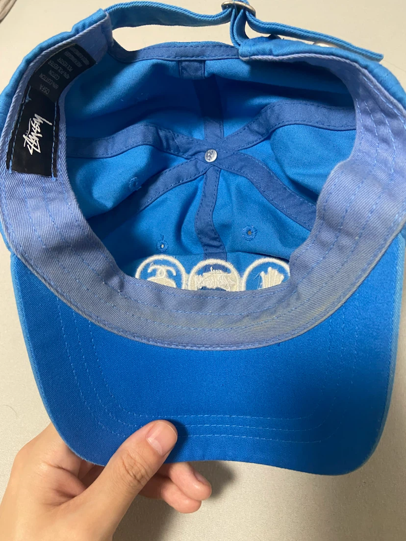 stussy ステューシー キャップ ブルー 刺繍の写真2枚目