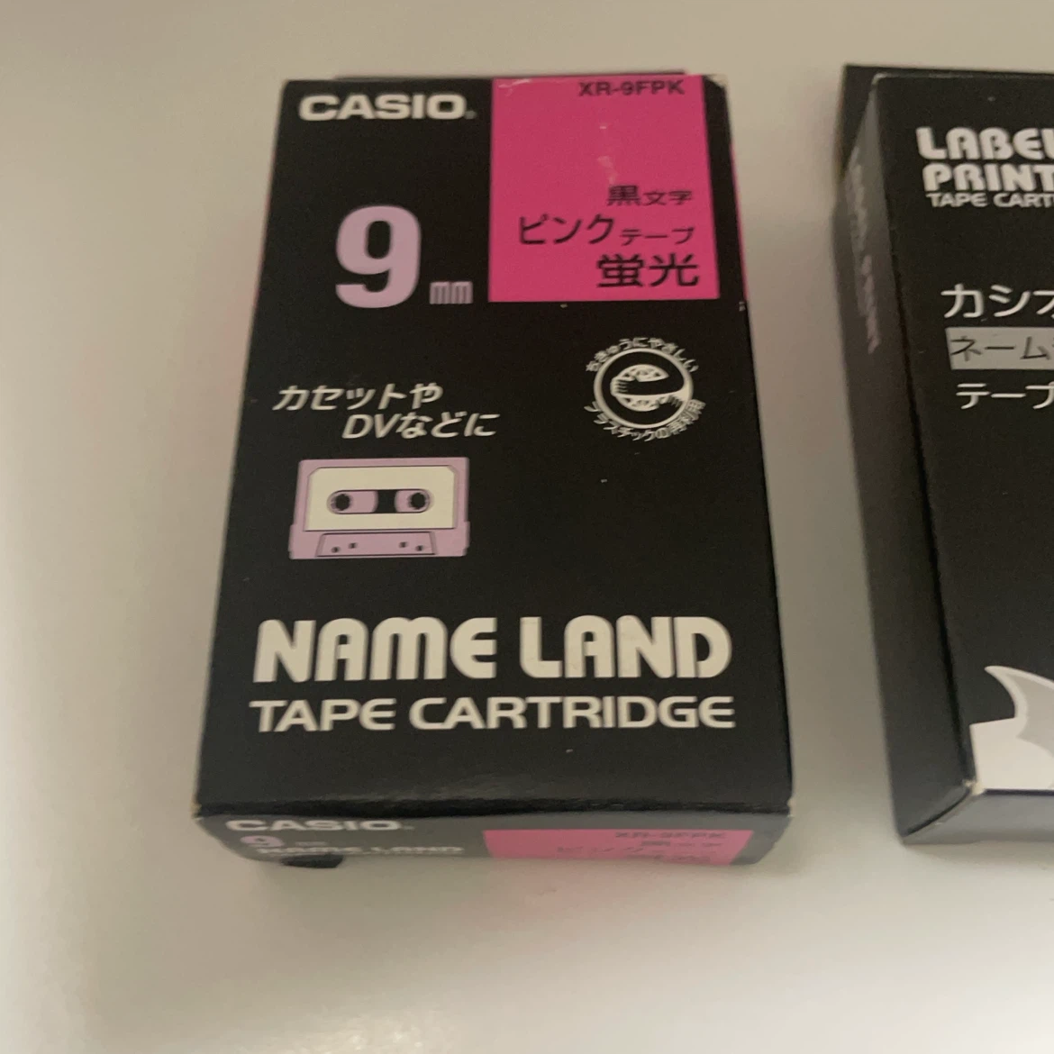 カシオ ネームランド テープ 9mm 蛍光ピンク