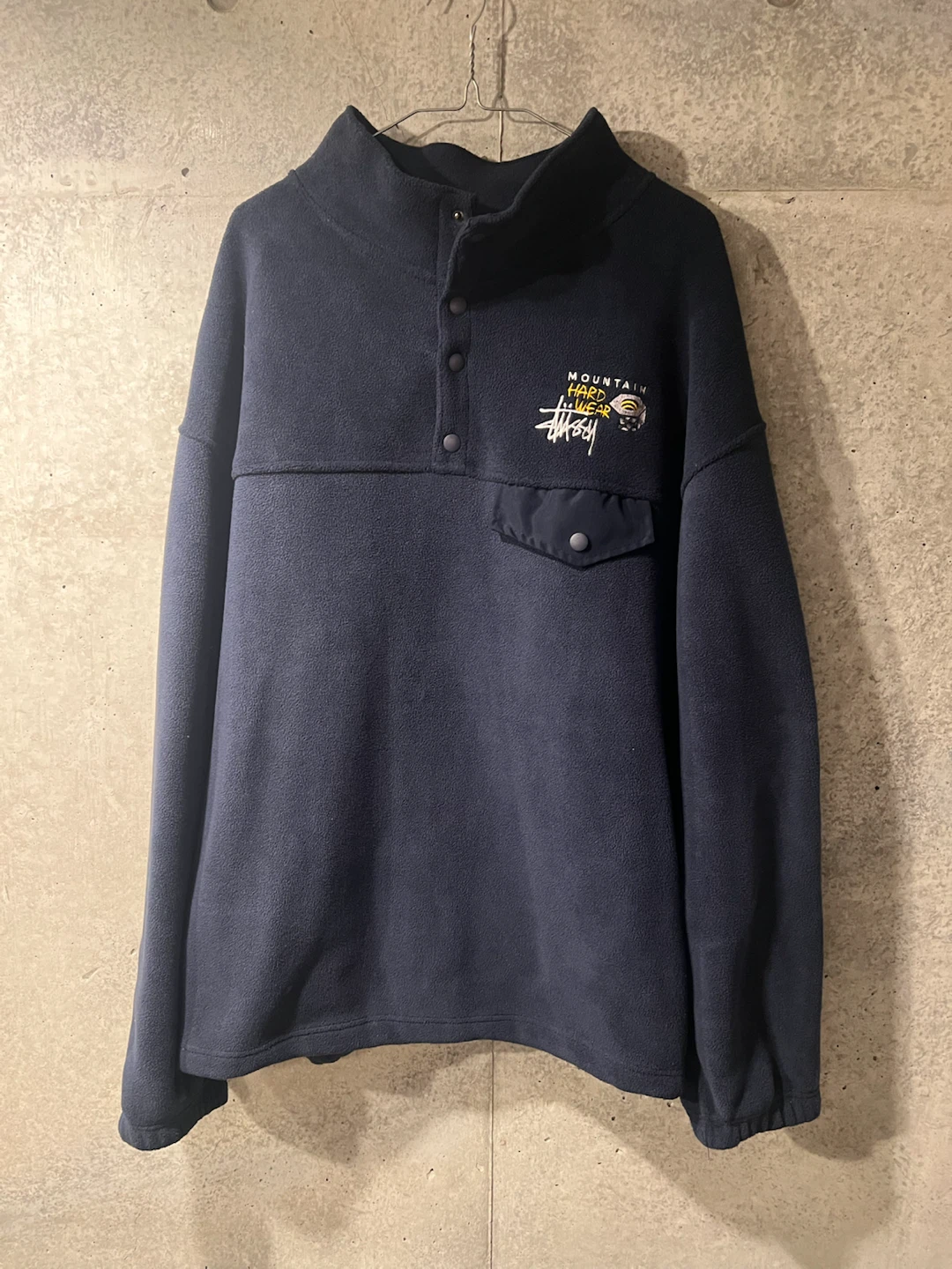 STUSSY × Mountain Hardwear コラボ フリースプルオーバー ドローコード付き L