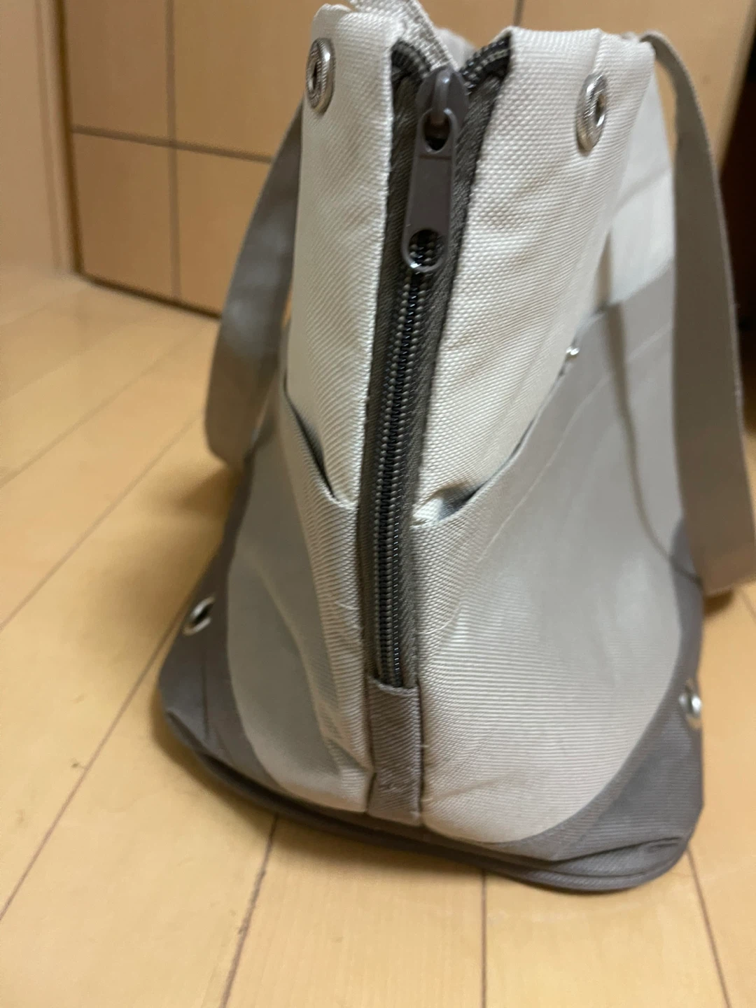 ペット用キャリーバッグ ベージュの写真3枚目