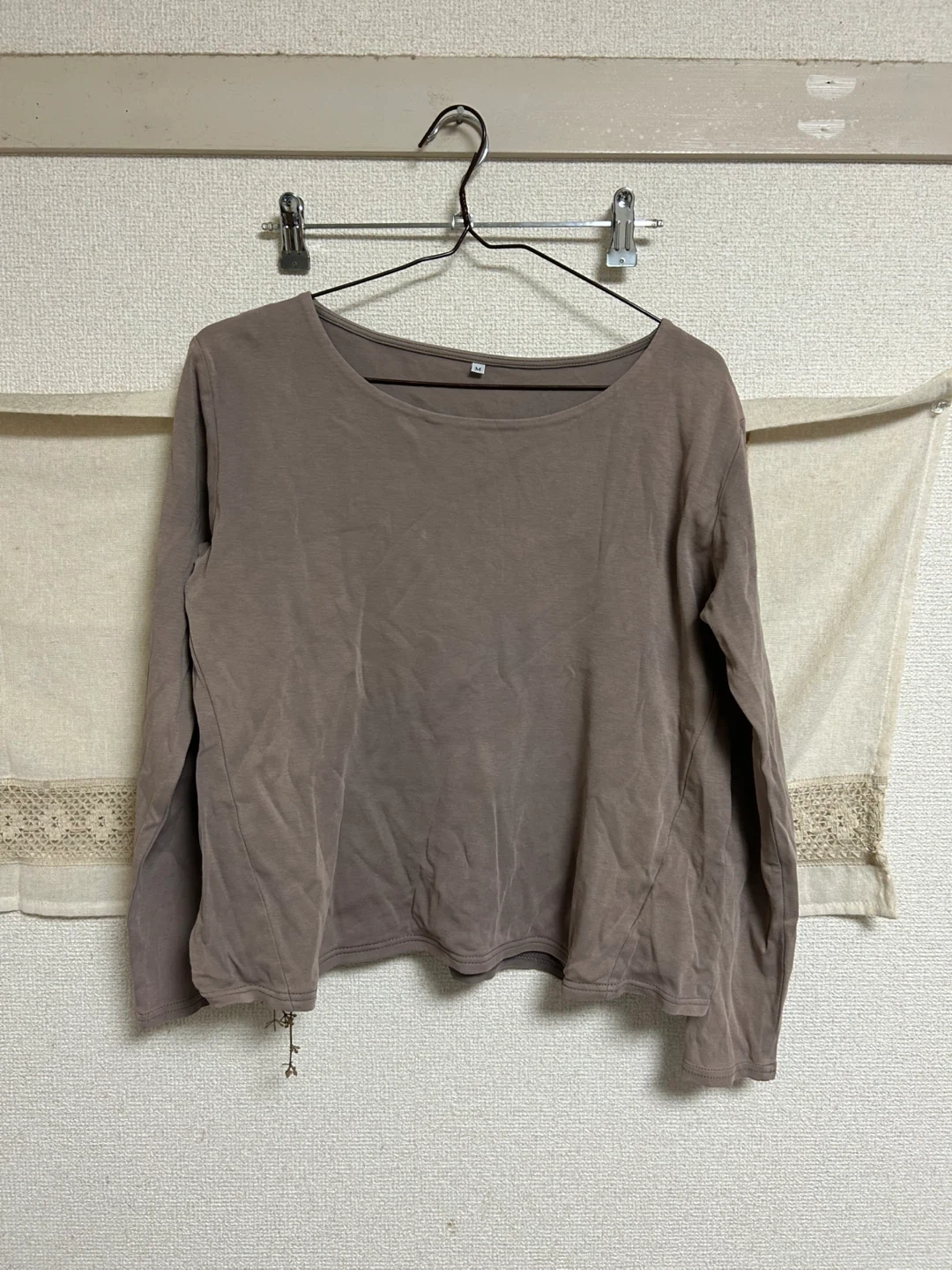 長袖カットソー ブラウン Mサイズ