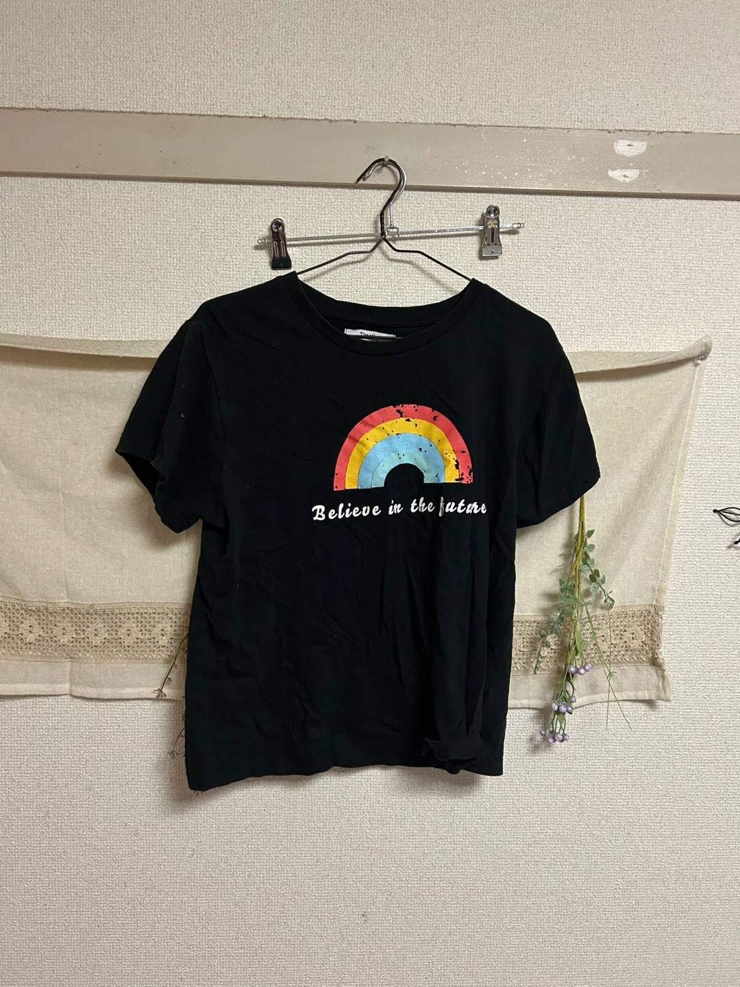 ティモシー レインボーTシャツ 黒 Lサイズ