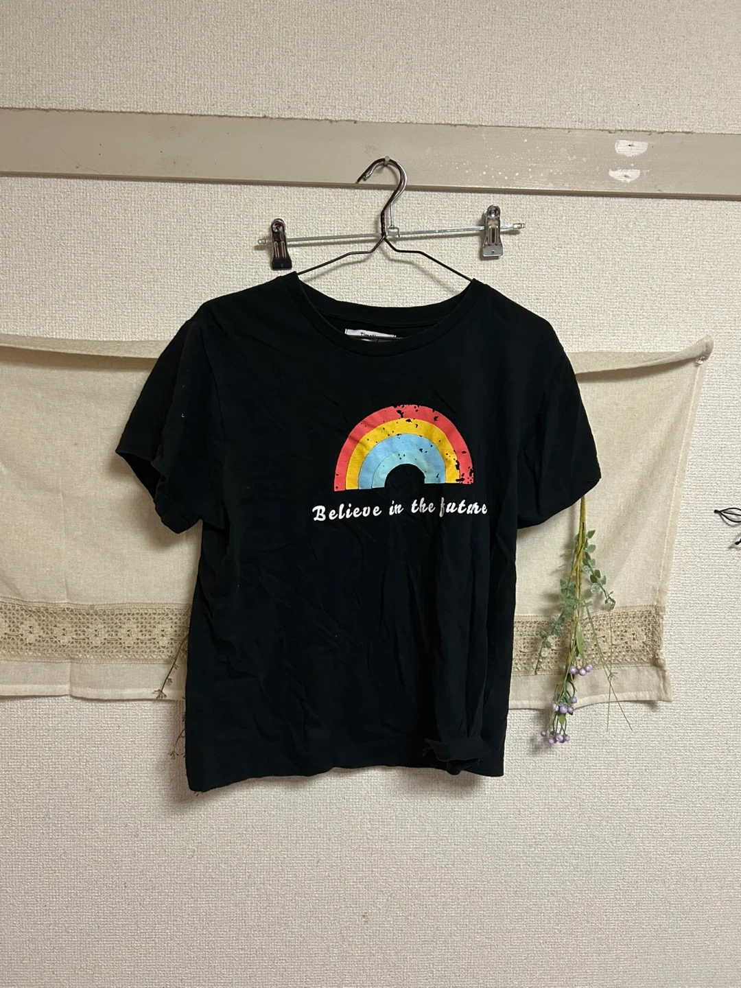 ティモシー レインボーTシャツ 黒 Lサイズ